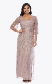 Jesse Harper collection, Style Code JH424, Long beaded dress