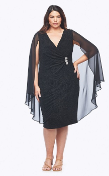 Layla Jones collection, Style Code LJ0461, stretch glitter/chiffon long dress