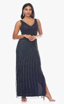 Zaliea collection, Style Code Z0261, Long beaded dress